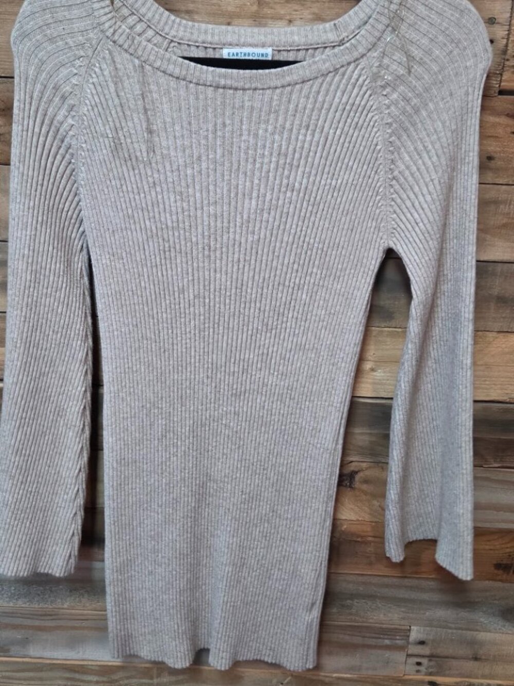 Beige sweater dress
